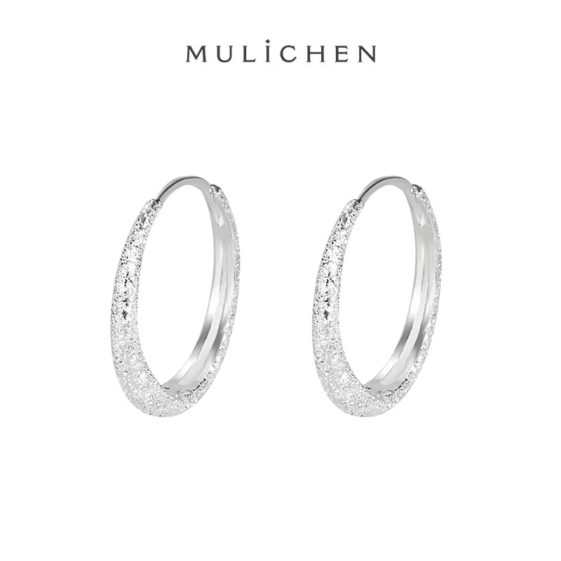 

925 Sterling Silver EarringsFor Women, Simple And Sparkling Milky Way Sparkling Sand Milky Way Circular Earring Gift