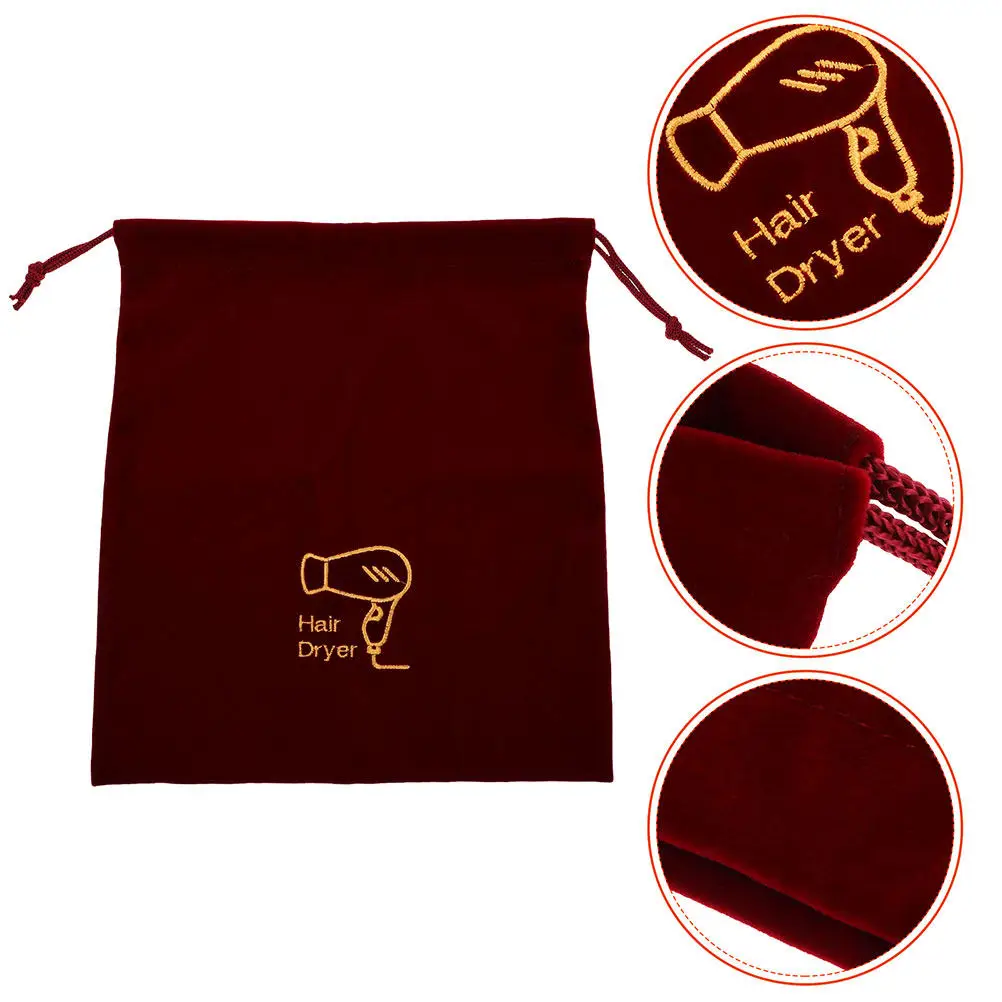 

2 шт. фланелевые мешочки для хранения украшений на шнурке, органайзеры для мелких предметов, для путешествий, дома, для инструментов для укладки волос, легкие