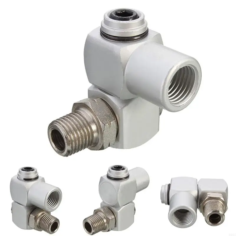 H9ec Universal 360 دوار 1/4 "BSP خرطوم موصل محول تدفق أداة الألومنيوم الساخنة