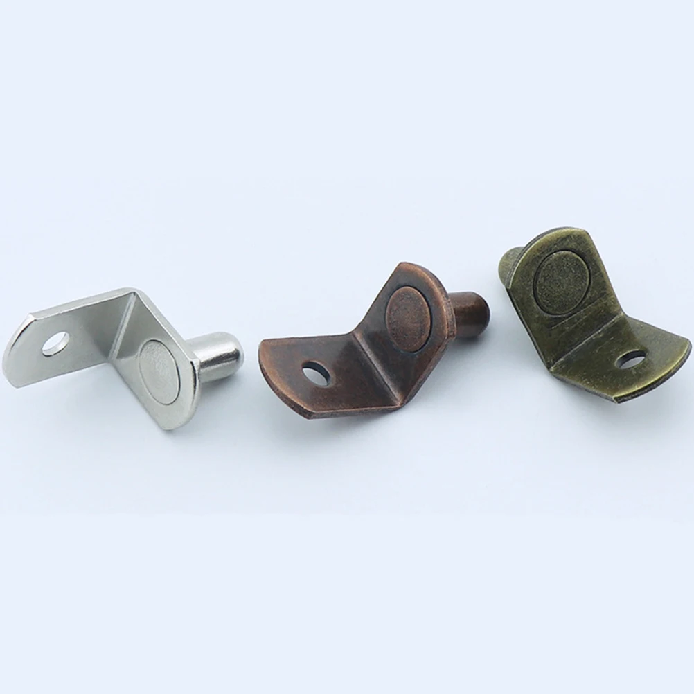 

50 Pcs Metal Cabinet Bracket Fixed Holder Steel Shelf Support Partition Right Angle