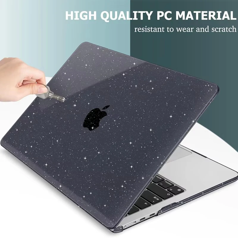 Glitter Laptop Case For 2026 Macbook Air 13.6 M4 NEO 15 M4 Hard Chip Cover For Mac Book Pro 14 Pro 16 M5 M3 M2 M1 Pro 13 Shining