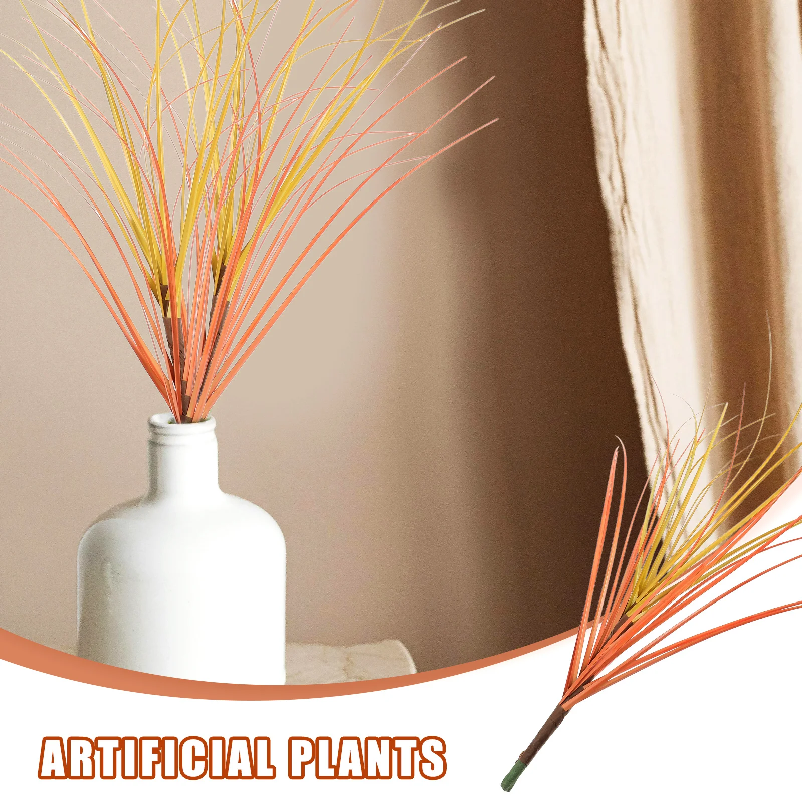 

12pcs Artificial High Grass Decoration Fall Red 30cm Single Stem Fake Plants Wedding Home Party Faux Greenery Picks