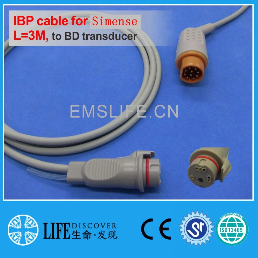 IBP cable for ziemenz Utah Abbott BD B.brauu Edward disposable pressure transducer