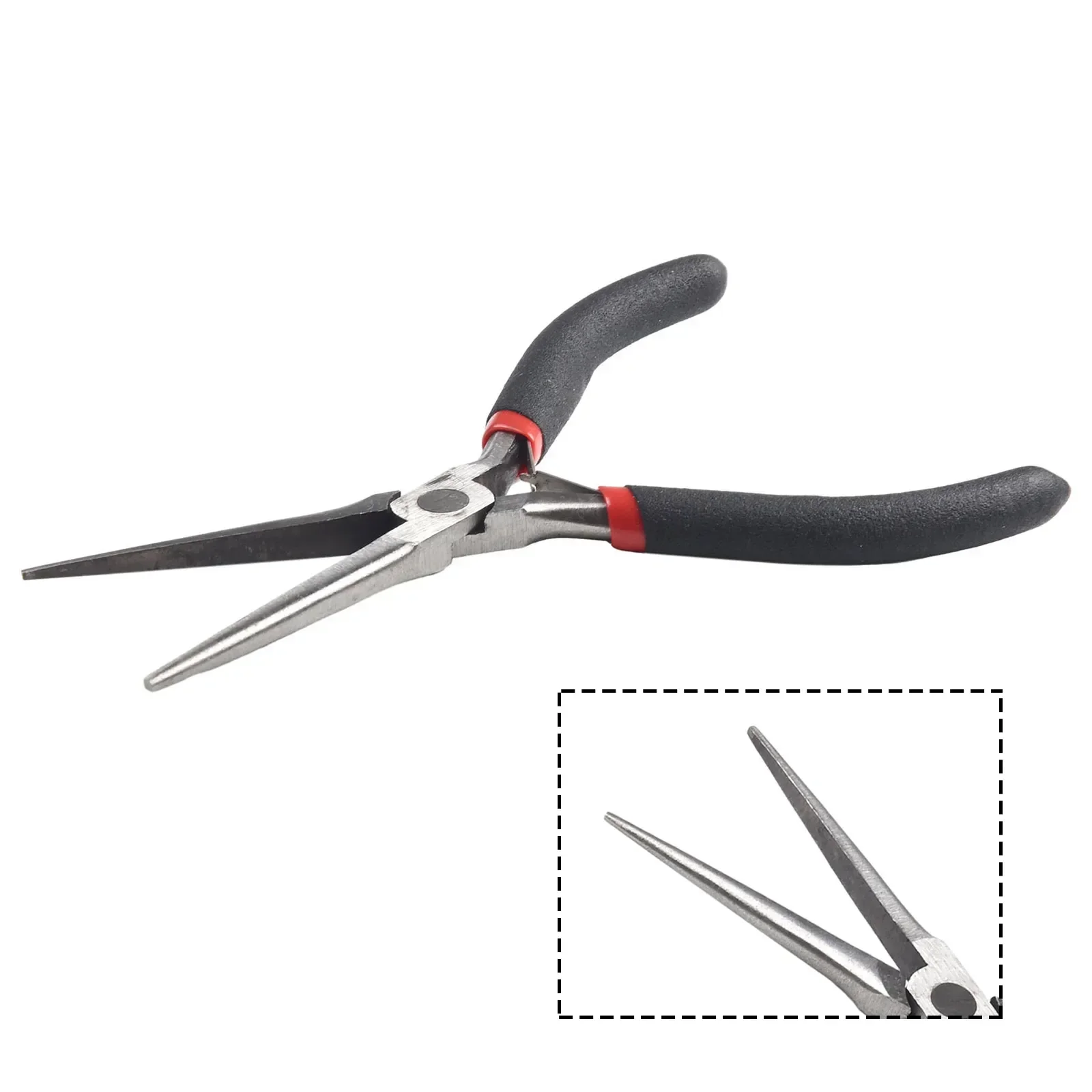 1pc Long Nose Plier Needle Nose Plier With Comfort Grip Handles Wire Pliers Maintenance Tool For Handmade Craft