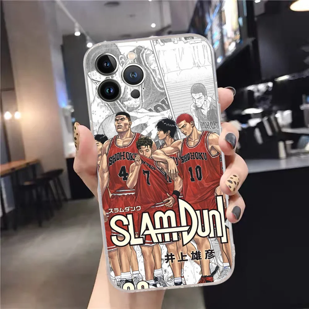 S-Slam D-Dunk Anime Phone Case Silicone Soft For Iphone 16 15 14 13 12 11 Pro Mini XS MAX Plus X Cover