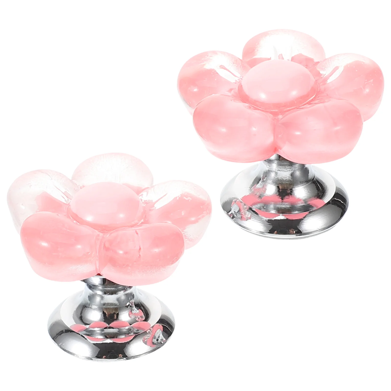 

2 Pcs Small Flower Toilet Button Accessories for Tops Component Helper Bathroom