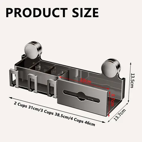 Porta spazzolino a ventosa con porta asciugamani di carta Mensola da bagno Porta spazzolino per collutorio