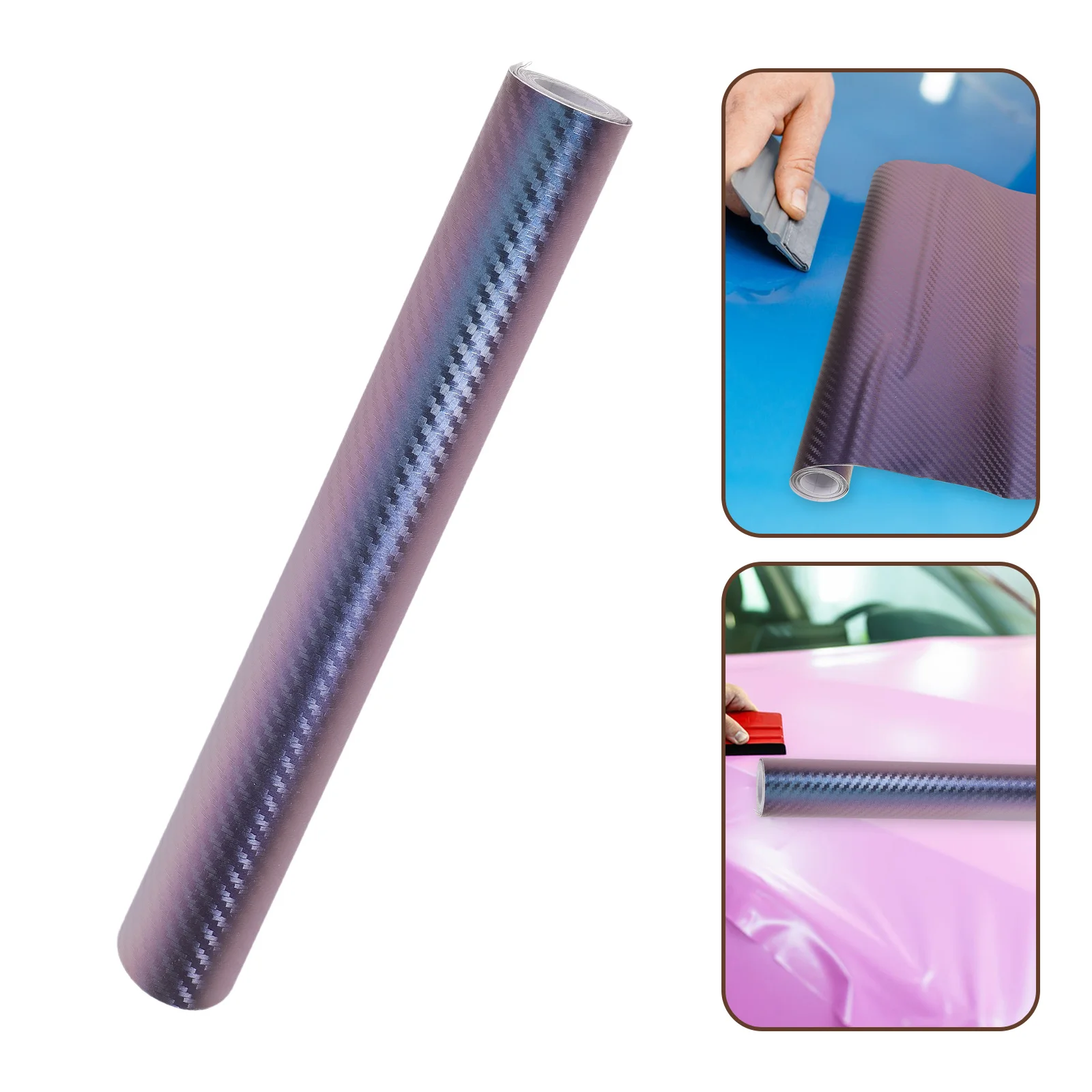 

1 Roll Carbon Fiber Color Changing Vinyl Wrap Car Body Film Protective Scratch Resistant Colored Carbon Fiber Sheet