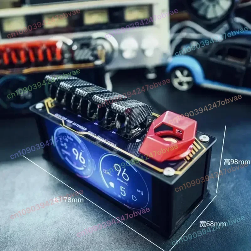 

Table Decoration, Retro Fashion Block USB Plug-in Docking Station, RGB Switch Atmosphere Light, Birthday Gift