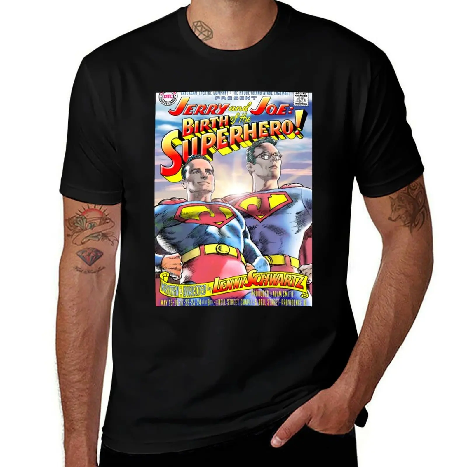 

JERRY & JOE: Birth of the Superhero! T-Shirt Classic Print Short Sleeve Shirt