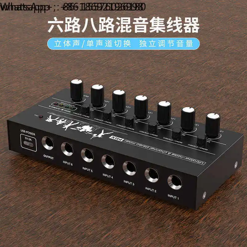 

Mixer Multichannel 6/8 Karaoke Audio Instrument Microphone Electric Blowpipe Live Sound Card Small Mixing Console