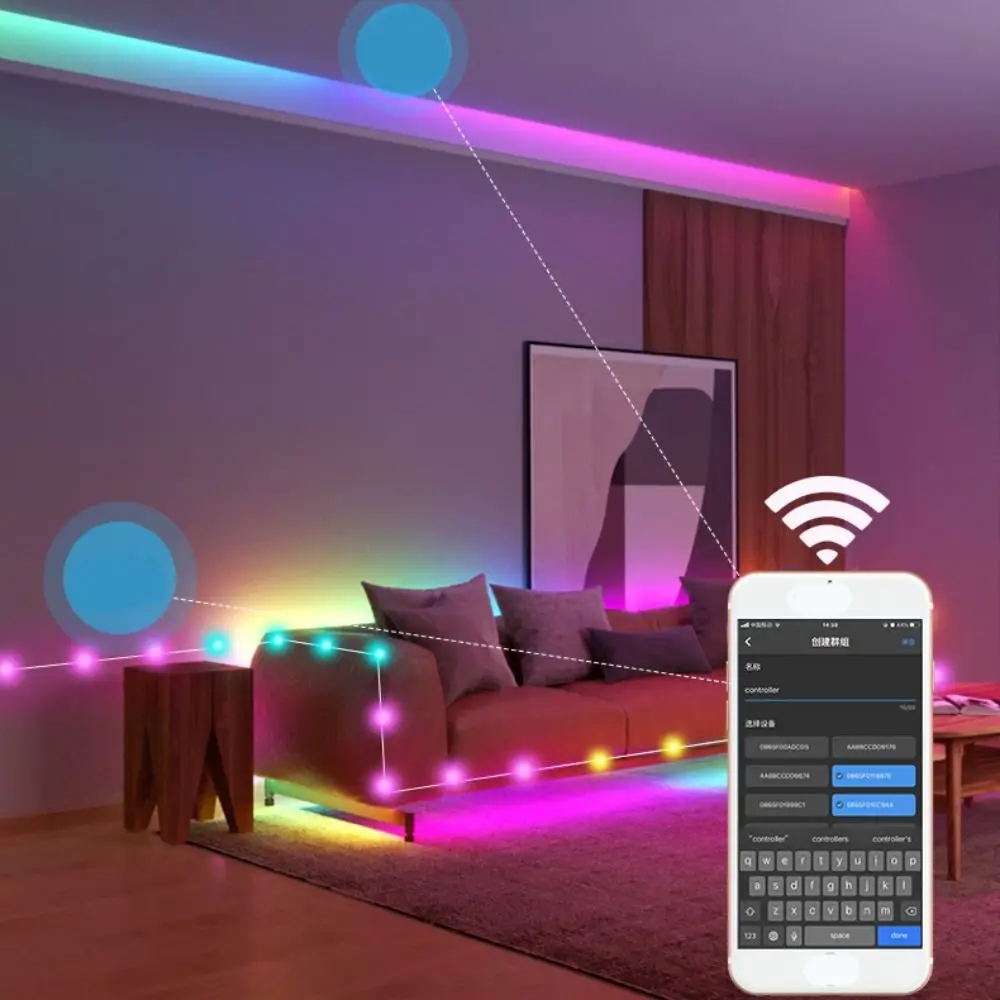 Adresovatelné LED hudba regulátor dodáván s mikrofon podávacího přizpůsobit jas RGB lehký controler 5V mini Bluetooth APP regulátor