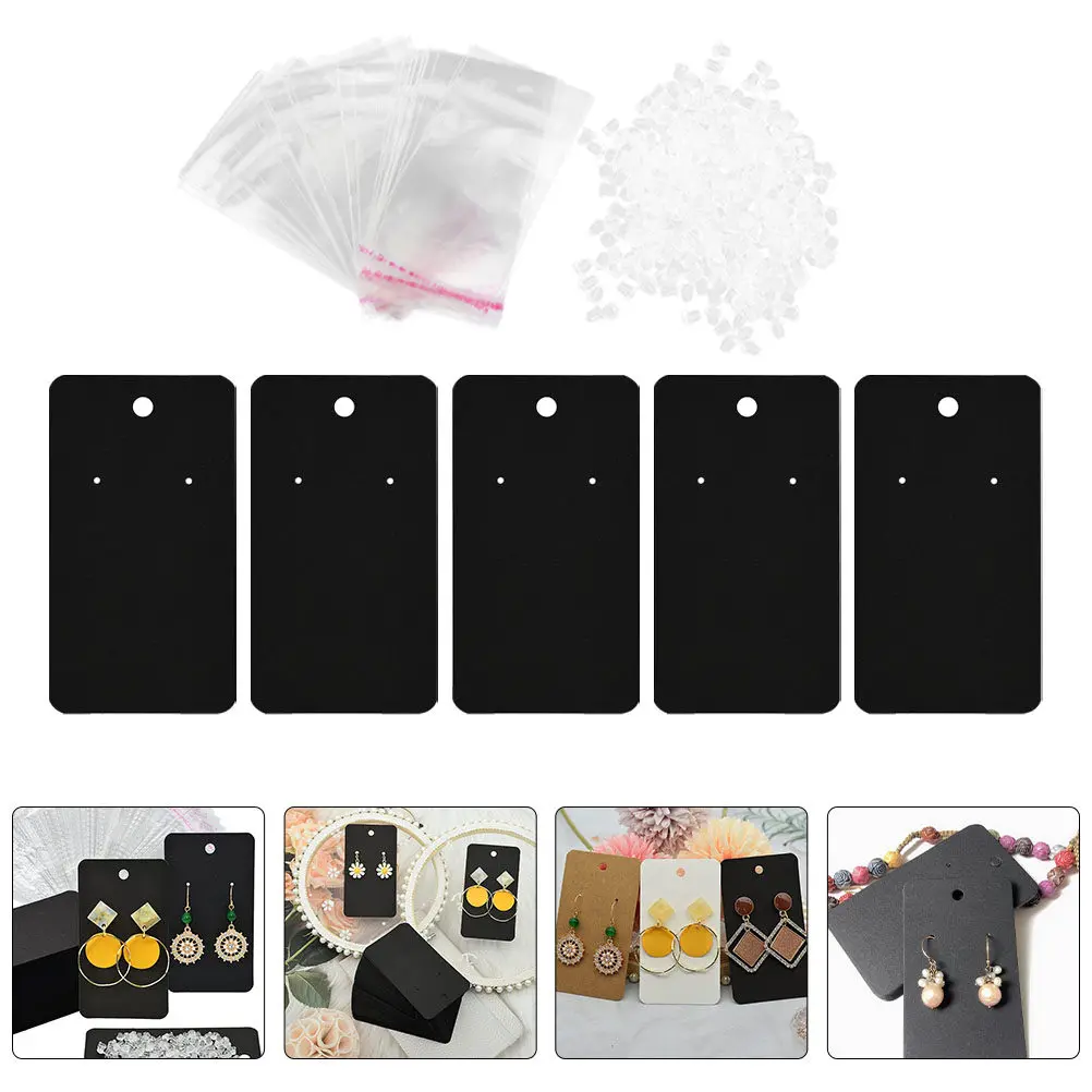 

1Set High Quality Earrings Display Cards with Backs for Organizing Ear Buds Earrings Storage Portable Jewelry Packing Supplies