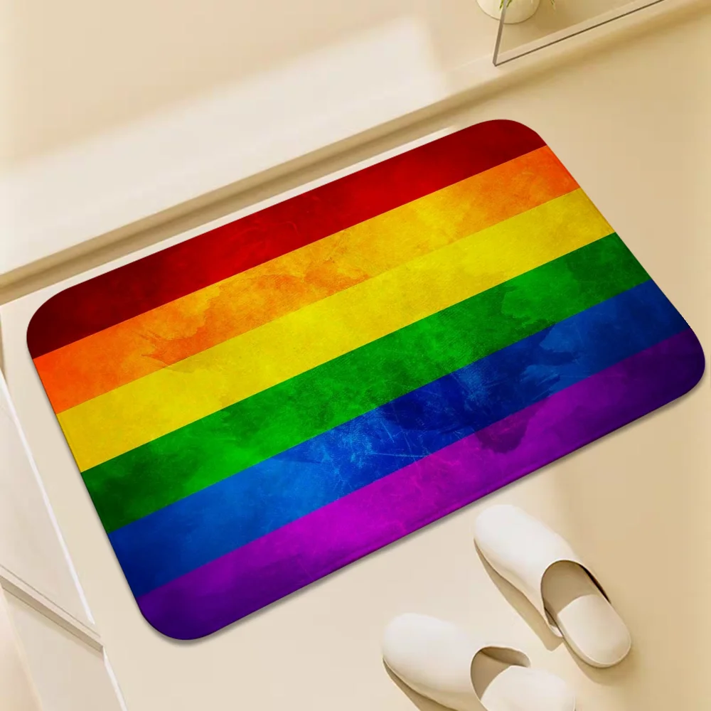 Tappeto arcobaleno LGBT Pride Flag soggiorno Mat zerbino per porta d\'ingresso cucina bagno tappeto tappetini tappeti decorazione della casa