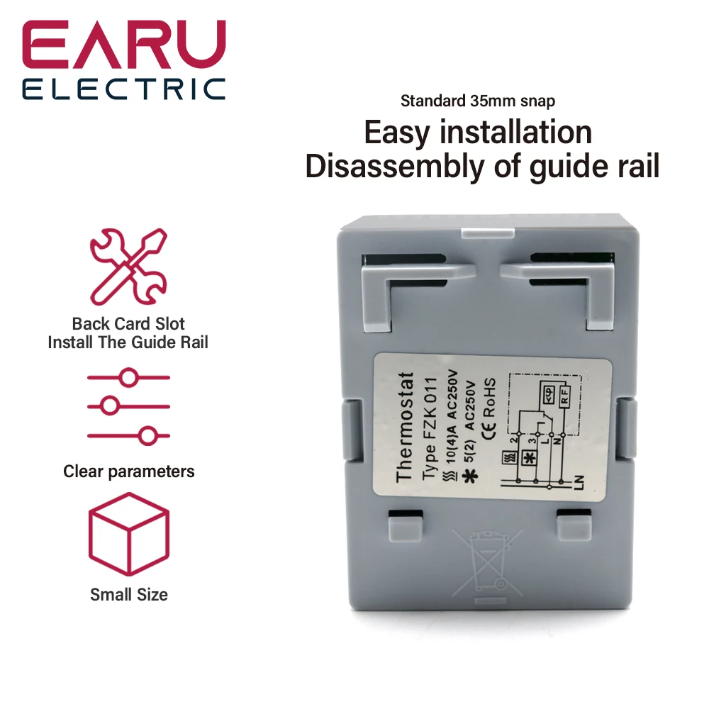 Thermostat Hygrostat FZK011 Electrical Box Mechanical Temperature Controller Humidity Controller Fan Heater Cooler