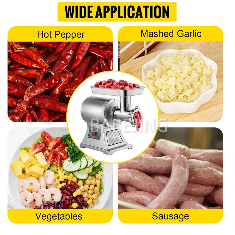 مفرمة اللحوم واللحم البقري الطازج للمطبخ، آلة صنع السجق لتجهيز الأغذية، الأجهزة المنزلية