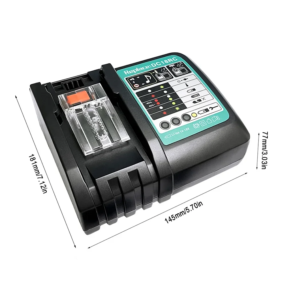 Li-ion Charger Battery Charger for Makita 18 DC18RC V 14.4V BL1860 BL1860B BL1850 1BL1830 Bl1430 DC18RC DC18RA Power Tools