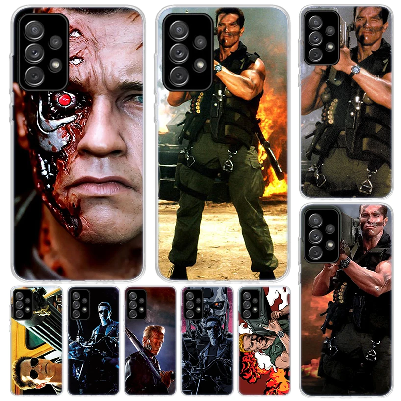 Arnold Schwarzenegger Terminator Phone Case For Samsung Galaxy A15 A14 A54 A13 A53 A12 A52S A55 A22 A23 A24 A32 A33 A34 A25 A35 