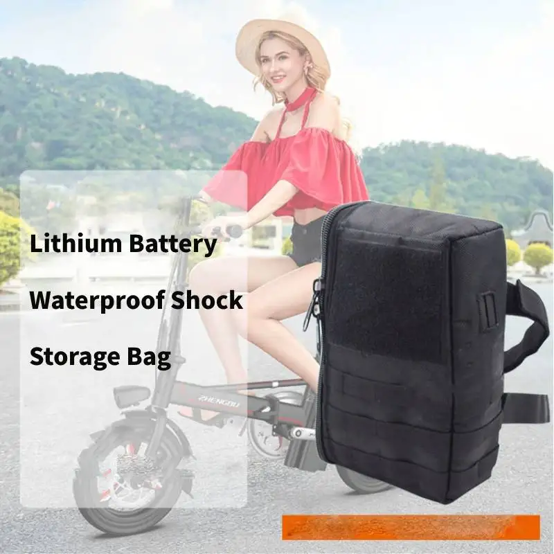 

E-bike Battery Bag Lithium Battery Storage Cycling Battery Bag Electric Case Bicycle Front Waterproof Storage for EBike Bag