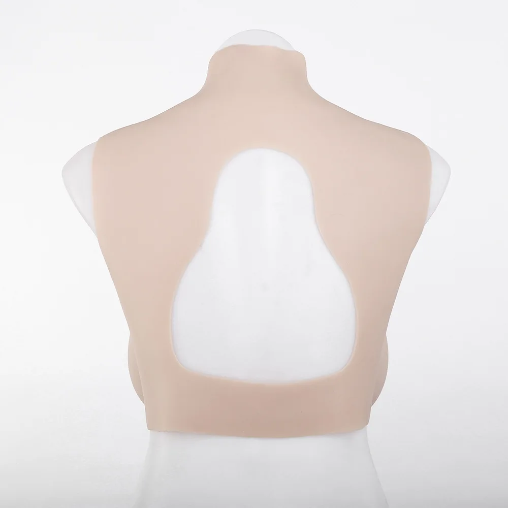 E-cup Short High Necked Half Body Solid Fake Chest CD Disguised Fake Mother Liquid Silicone Chest