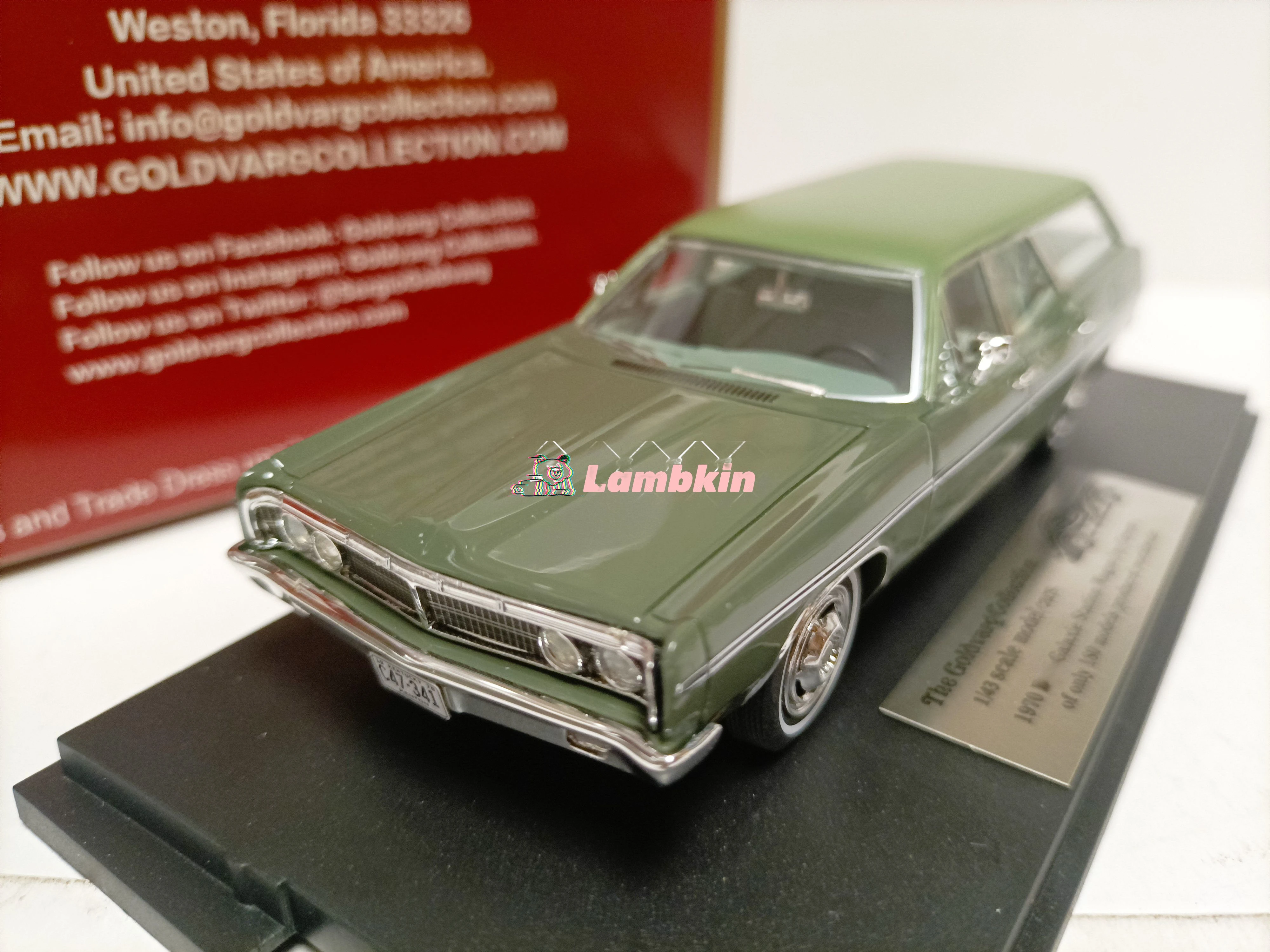 

Goldvarg 1/43 For Galaxie Off-Road Patrol Vehicle Model Galaxie 1970 Green Miniature Collectible Ornamen