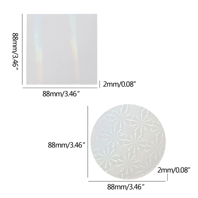 Holografische mallen inlay voor epoxyhars mallen voor doe-het-zelf onderzetterdecoratie