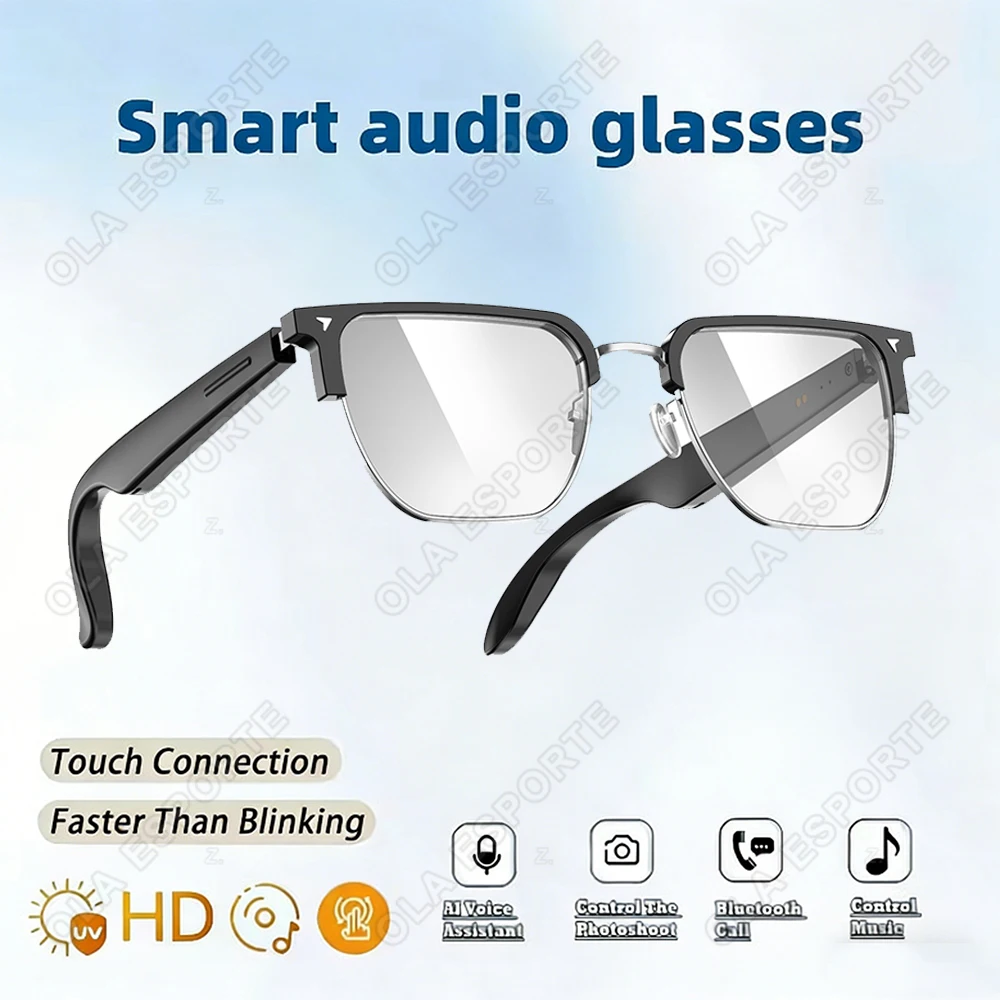 

New Bluetooth Smart Glasses Anti-Blue Light Sunglass Music Player Voice Assistant Outdoor Sports Smart Sunglasses For Men Women