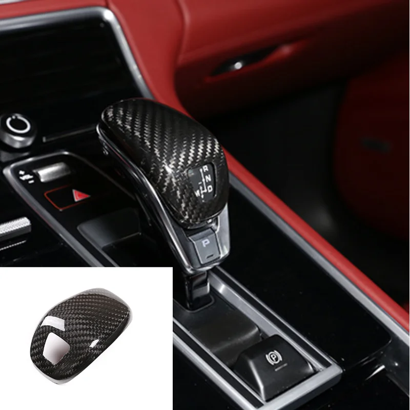 

For Porsche Panamera genuine carbon fiber central control gear shift knob decorative upgrade modification17-25