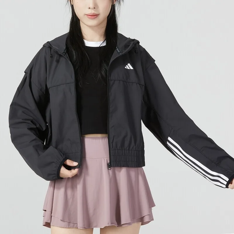Adidas half-zip pullover jacket - Spring minimalist logo - Breathable sports coat - IL6977 - 1 PCS