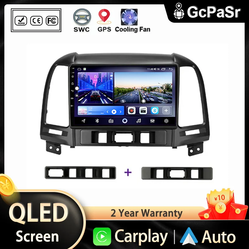 

Android 13 Auto Radio For Hyundai Santa Fe 2 2006 - 2012 Multimedia Player GPS Navigation HeadUnit No 2din DVD Dash Cam Screen