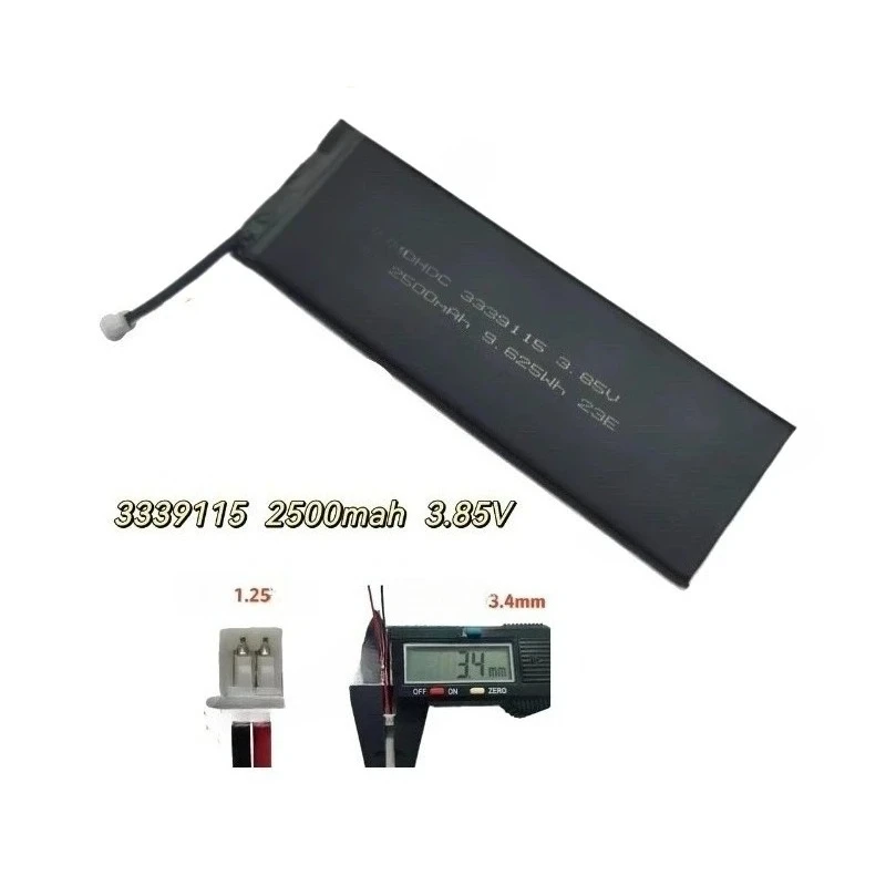 3339115 لـ NuPhy Air75 V1 V2 Air60 Air96 V2 60HE بطارية ليثيوم للوحة المفاتيح الميكانيكية ذات المحور المنخفض 3.85 فولت 2500 مللي أمبير في الساعة #2