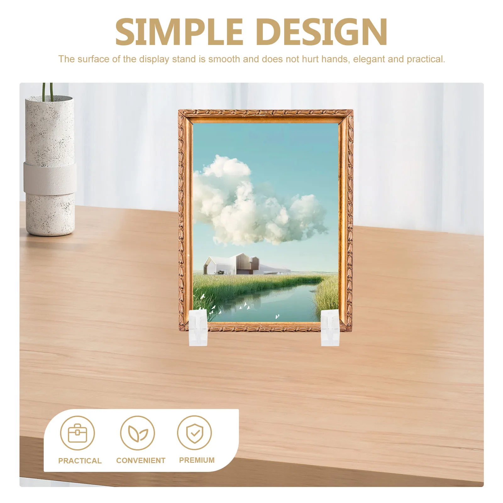 

16pcs Sturdy Plastic Photo Frame Stand Multi-Functional Display Easel Base For Quicksand Paintings Certificates Mobile Phones