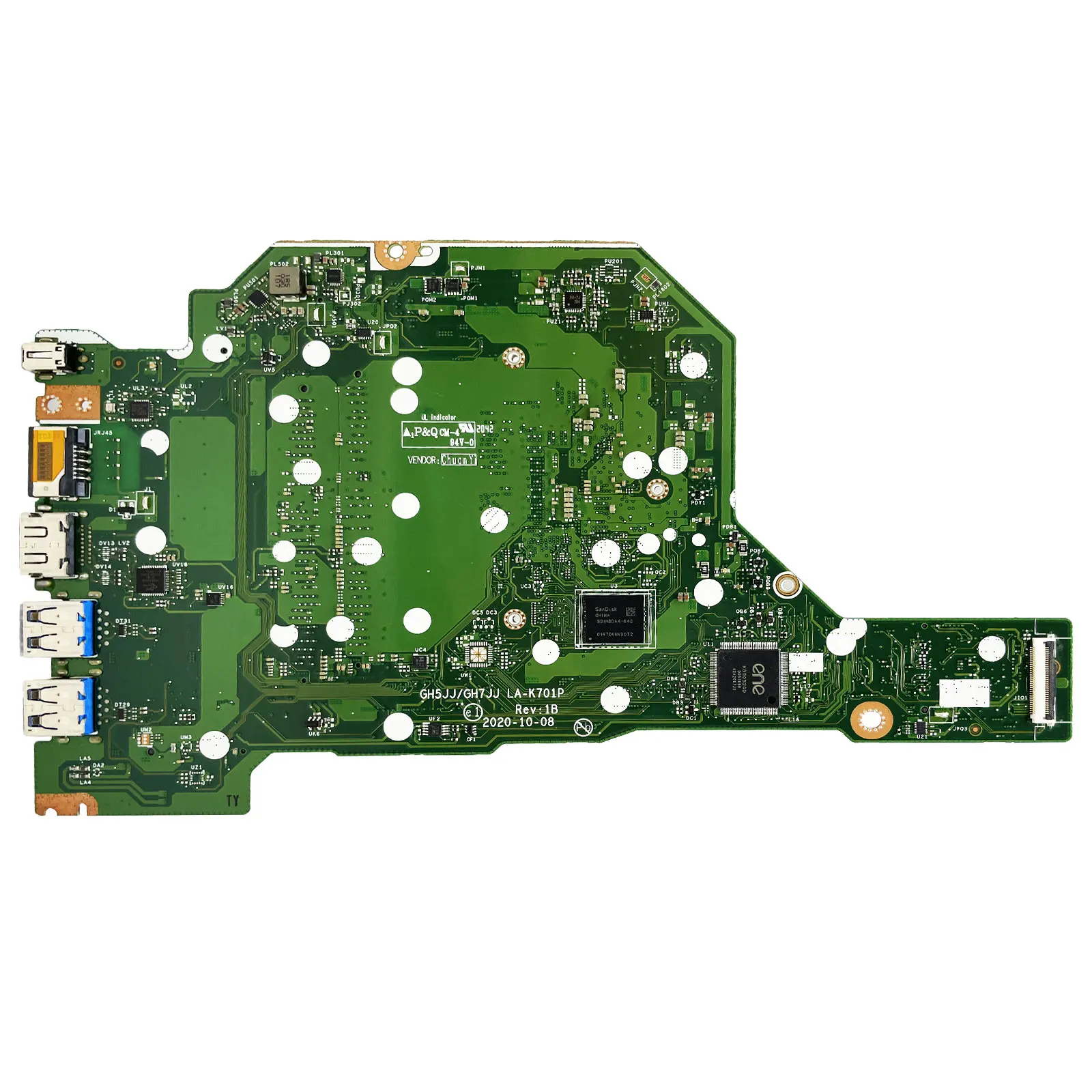 Imagem -03 - Placa-mãe Portátil para Acer Aspire A11532 A315-35 N20c5 Gh5jj Gh7jj La-k701p com N4500 N5100 N6000 Cpu 100 Testado