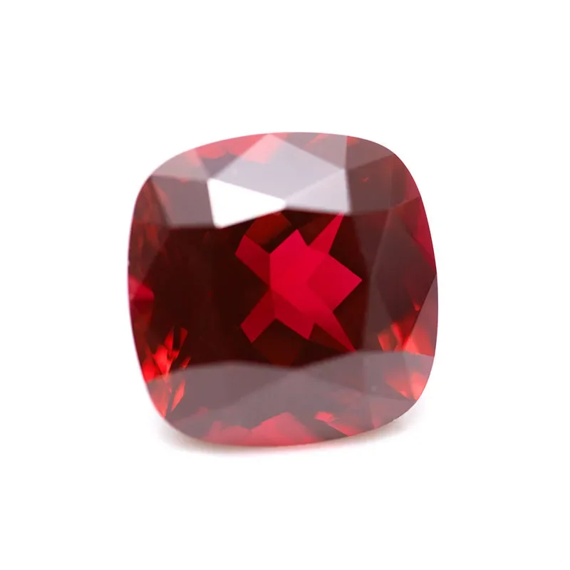 

L-Lab Grown Ruby Loose Gemstones Pigeon Blood Red Cushion Cut Charm Beads For DIY Jewelry Selectable CertificateDaily wear
