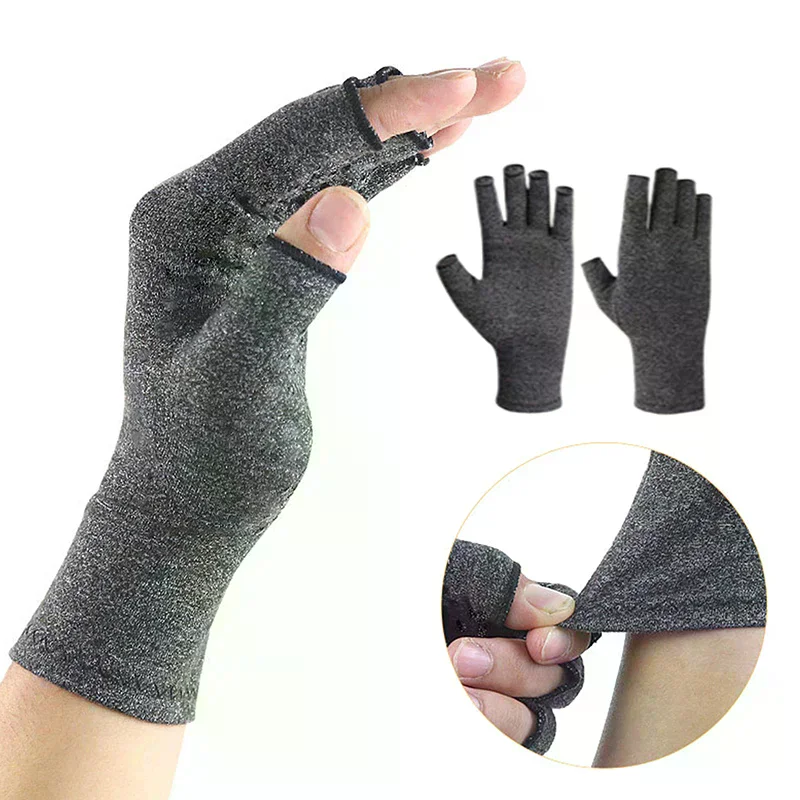 Arhtitis Gloves Men Women Therapy Compression Gloves Hand Arthritis Joint Pain Relief Health Care Half-finger Wrist Gloves