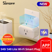 SONOFF S40/ S40 Lite 15A WiFi Smart Plug Type B MINI Wi-Fi Socket Outlets Bluetooth Pairing works Alexa Google Home SONOFF R5