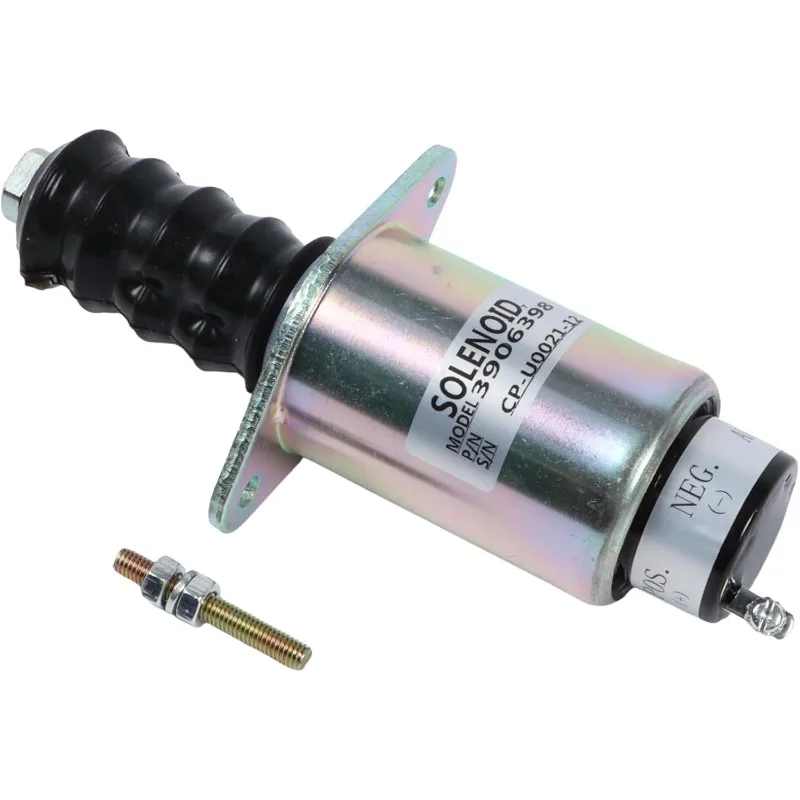 4BT 12V Fuel Shut Off Solenoid 3906398 SA-3151-12 for Cummins Engine 6C 8.3L & 4BT 3.3L/3.9L Stop Solenoid Valve