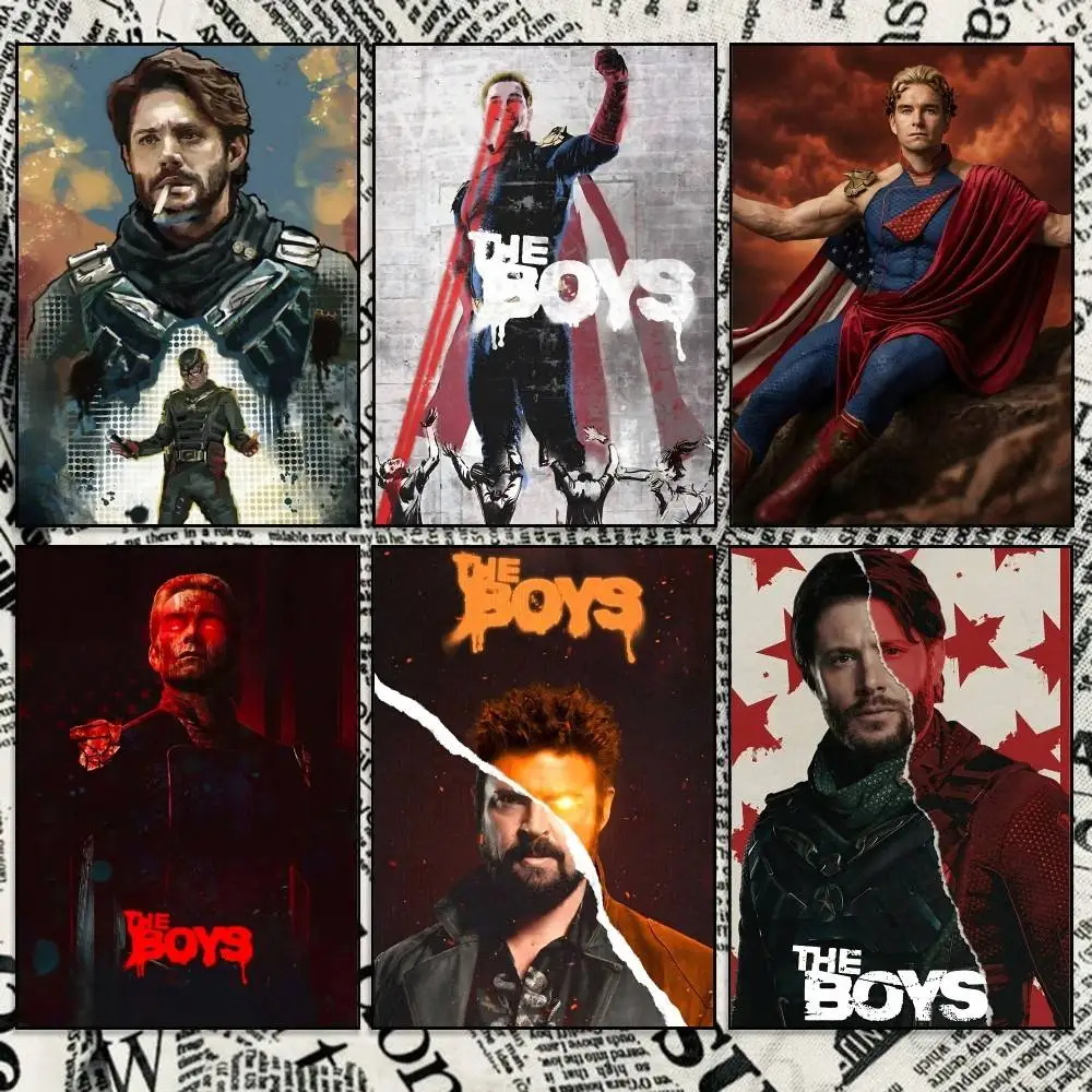 H-Homelander The BoyS S-Soldier Boy  Poster Self-adhesive Waterproof Paper Sticker Coffee House Bar Room Wall Decor