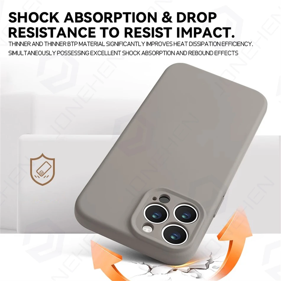 Магнитный гладкий чехол для Magsafe Liquid Silicone Case для iPhone 16 Plus 17 Air 15 14 13 12 Pro Max Len Protect Противоударный чехол