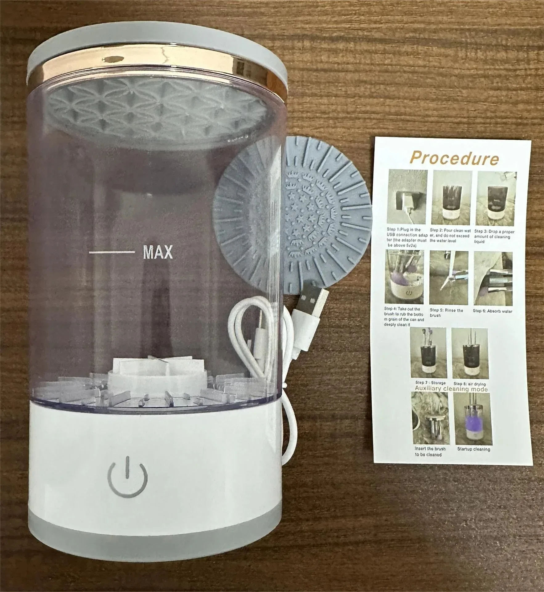 Portable Makeup Brush Cleaner Electric Makeup Brush Cleaner Makeup Brush Holder USB Plug Travel Use Makeup Brush Cleaner