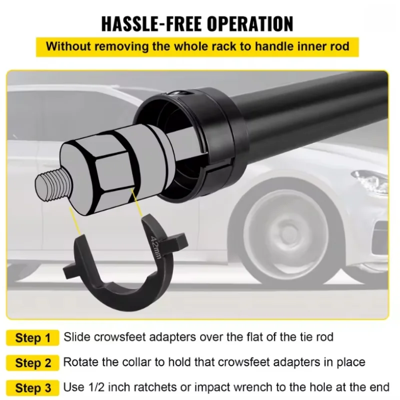 ชุดเครื่องมือถอดแกนพวงมาลัย SucceBuy 12 ชิ้น พร้อมอะแดปเตอร์ Crowfoot 12 ชิ้น ชุดเครื่องมือถอดแกนพวงมาลัยภายใน