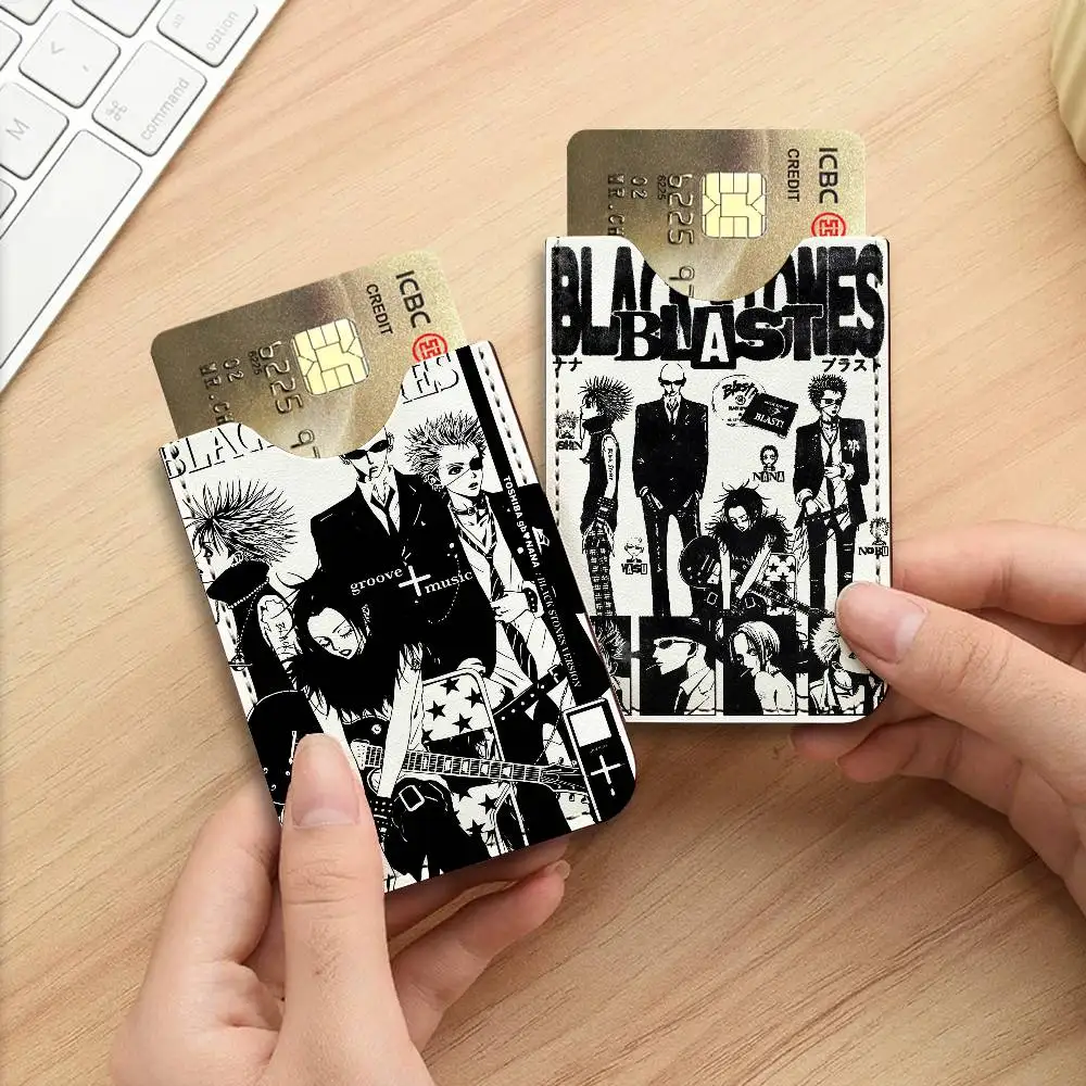 Anime N-NANA Shoujo Manga Creative Printed with Leather Protective Case Business Portable Letter Pattern Leather Credit Bags
