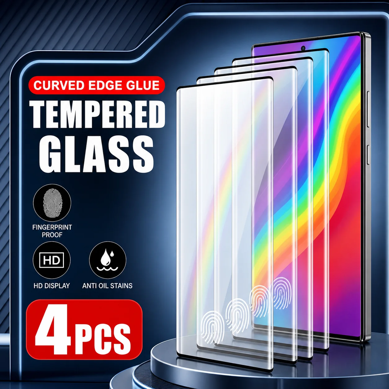 4PCS HD Tempered Glass Screen Protector For Samsung Galaxy S26 S23 S25 Ultra S24 S22 S21 S20 Plus S25 S24 FE