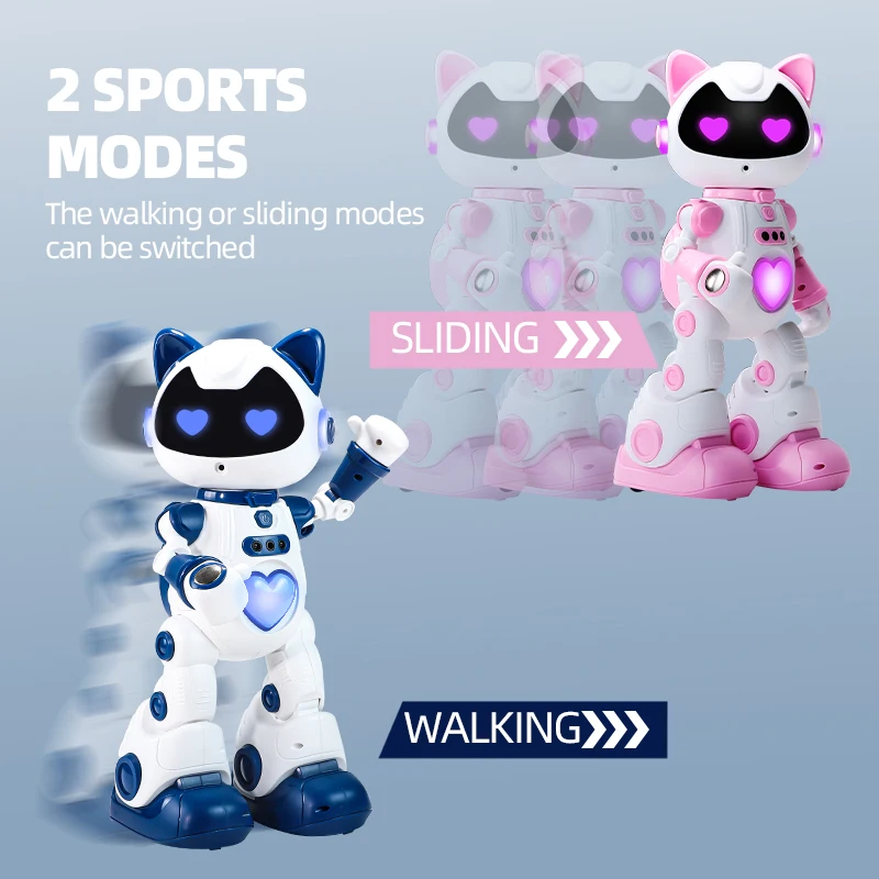 スマートRCロボット猫 知育玩具 子供向け ジェスチャー感知 スプレー 歌 ダンス インタラクティブ 会話 プログラム可能 ギフト