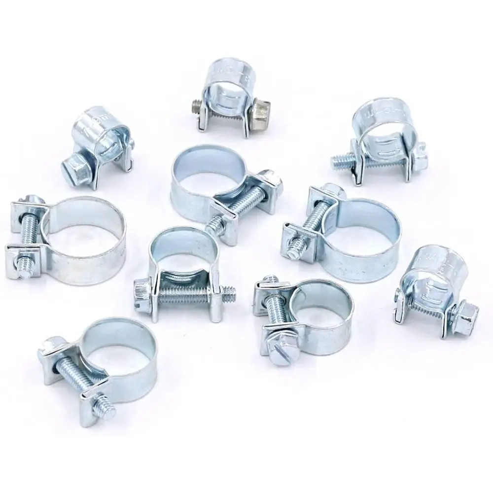 Strumento di fissaggio Fascetta stringitubo Raccordi per tubi Clip per tubi fissa Kit di assortimento zincato in acciaio al carbonio Cerchio per tubi