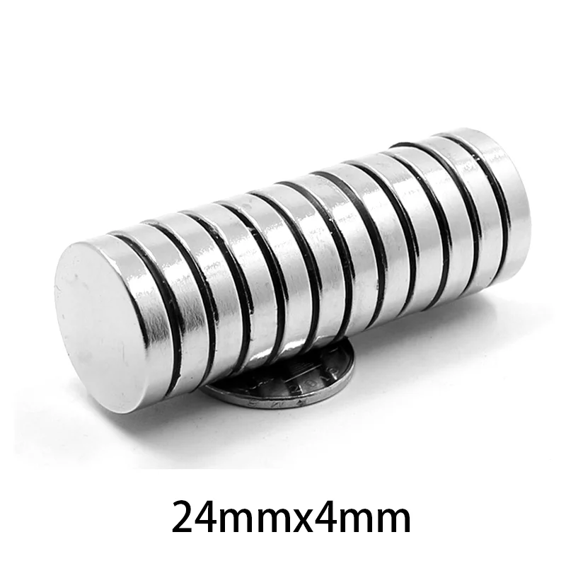 2~30PCS 24x4mm Strong Powerful Magnets 24mm x 4mm Round Magnet 24*4mm Permanent Neodymium Magnet Disc