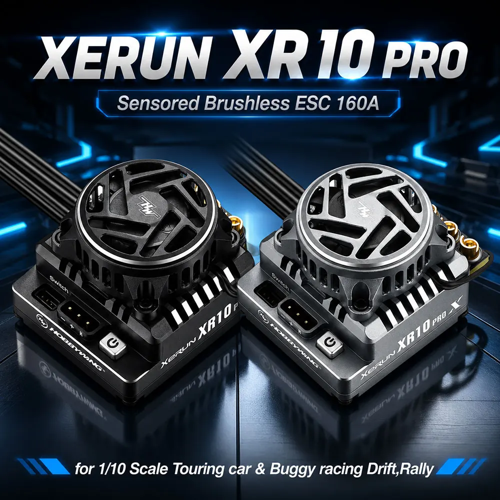 HOBBYWING XeRun XR10 Pro G3 G3X 160A Sensored Brushless ESC 2S for 1/10 RC Touring Drift Buggy Stock Modified Racing Car
