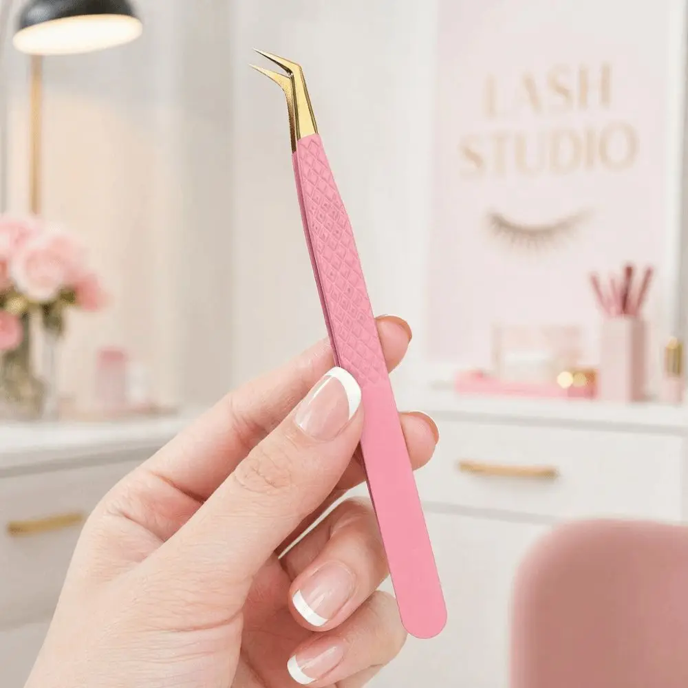 Anti-static Eyelash Extension Tweezer Non-magnetic Superhard Grafting False Eyelash Tool High Precision Stainless Steel