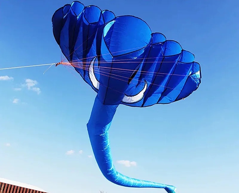 free shipping elephant kites giant soft kite flying for kids kites professional wind kites nylon kevlar line voar pipe parachute