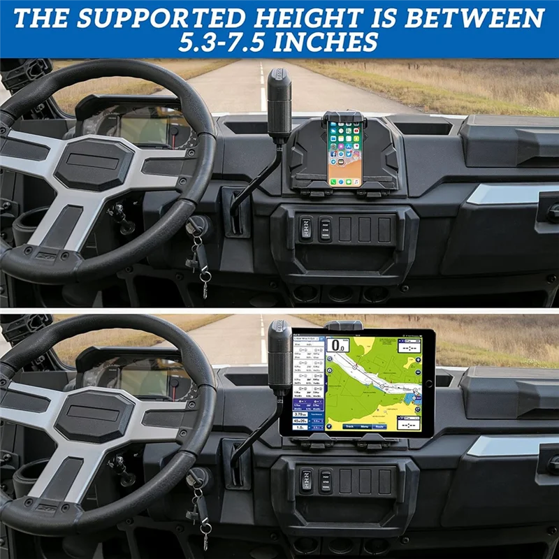 

AEA7-Tablet Holder With Storage Box Organizer For Kawasaki Teryx KRX 1000 2020-2023 Electronic Device Phone GPS Holder Mounts